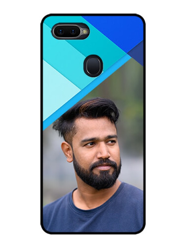 Custom Realme 2 Pro Custom Glass Phone Case  - Blue Pattern Design