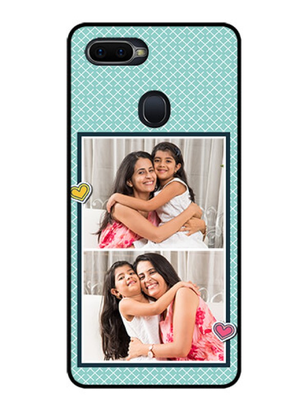 Custom Realme 2 Pro Custom Glass Phone Case  - 2 Image Holder with Pattern Design