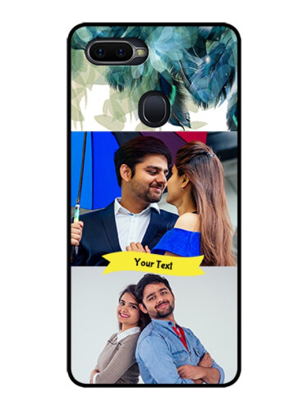 Custom Realme 2 Pro Personalized Glass Phone Case  - Image with Boho Peacock Feather Design