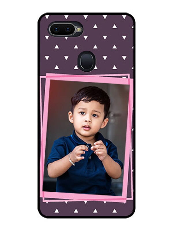 Custom Realme 2 Pro Custom Glass Mobile Case  - Triangle Pattern Dotted Design