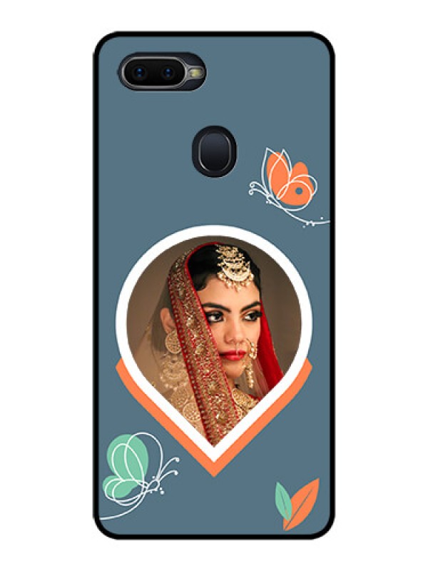 Custom Realme 2 Pro Custom Glass Mobile Case - Droplet Butterflies Design