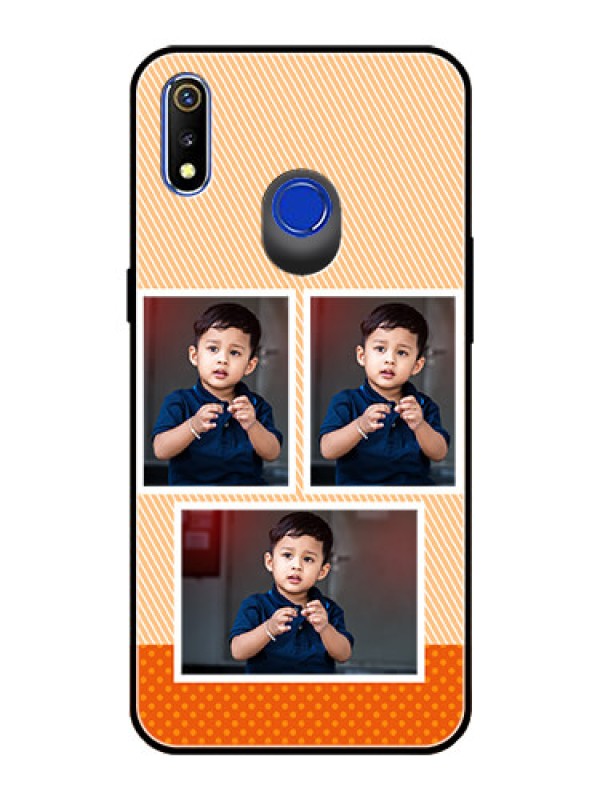 Custom Realme 3 Photo Printing on Glass Case  - Bulk Photos Upload Design