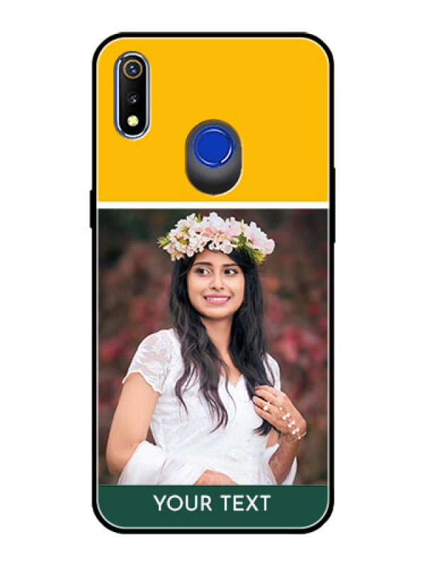 Custom Realme 3 Photo Printing on Glass Case  - Love You Design