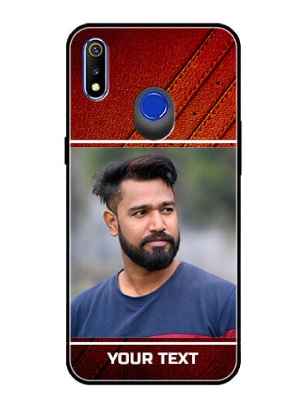 Custom Realme 3 Personalized Glass Phone Case  - Leather Phone Case Design