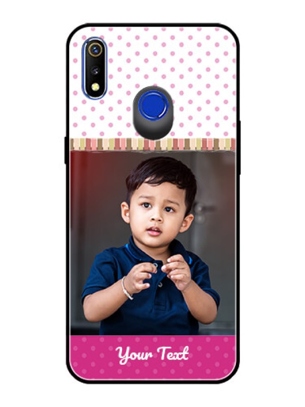 Custom Realme 3 Photo Printing on Glass Case  - Cute Girls Cover Design
