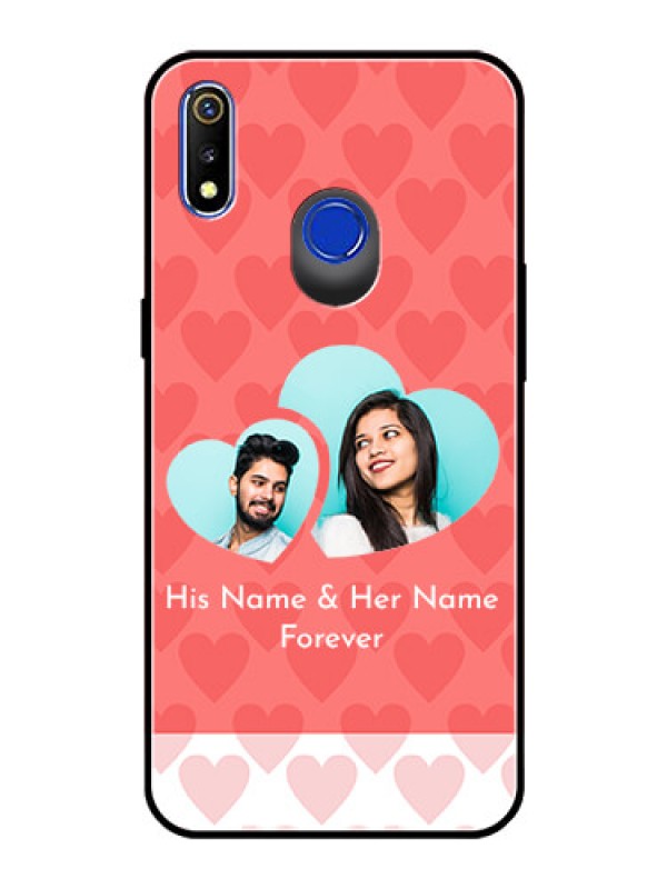 Custom Realme 3 Personalized Glass Phone Case  - Couple Pic Upload Design