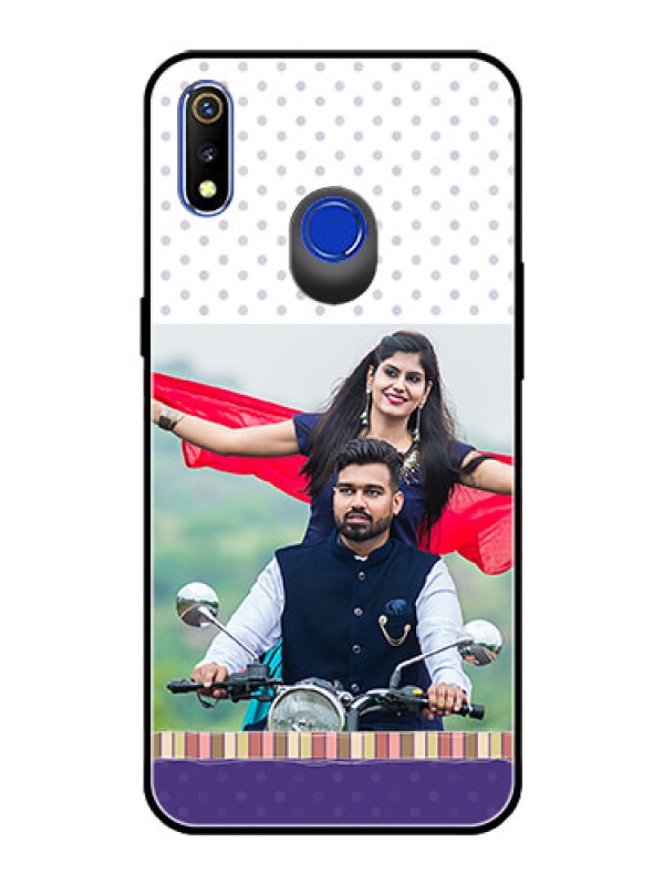 Custom Realme 3 Photo Printing on Glass Case  - Cute Family Design