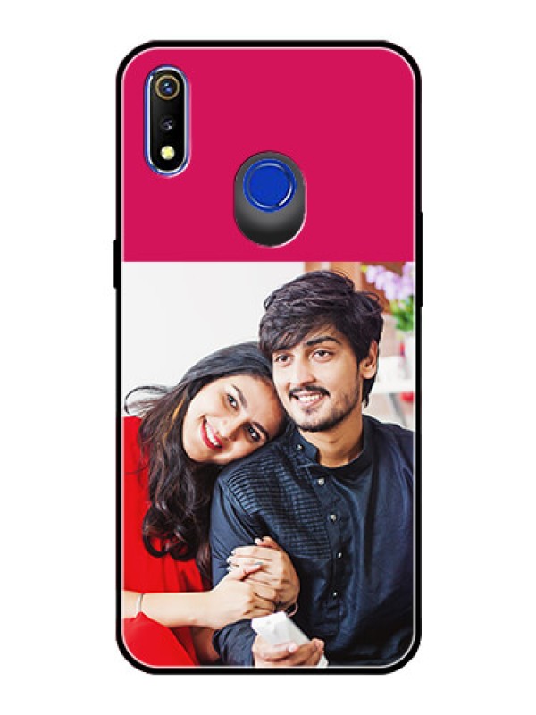 Custom Realme 3 Custom Glass Mobile Case  - Anniversary Cover Design
