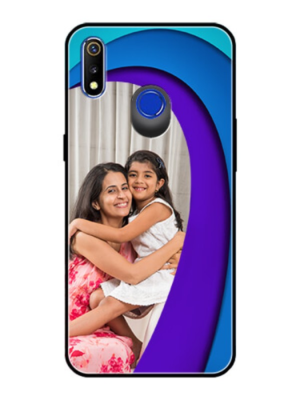 Custom Realme 3 Photo Printing on Glass Case  - Simple Pattern Design
