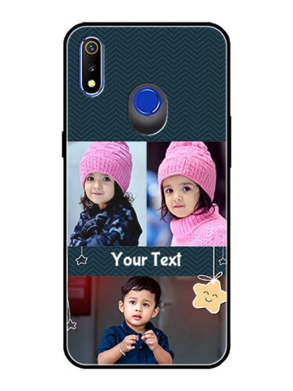 Custom Realme 3 Custom Glass Mobile Case  - Hanging Stars Design