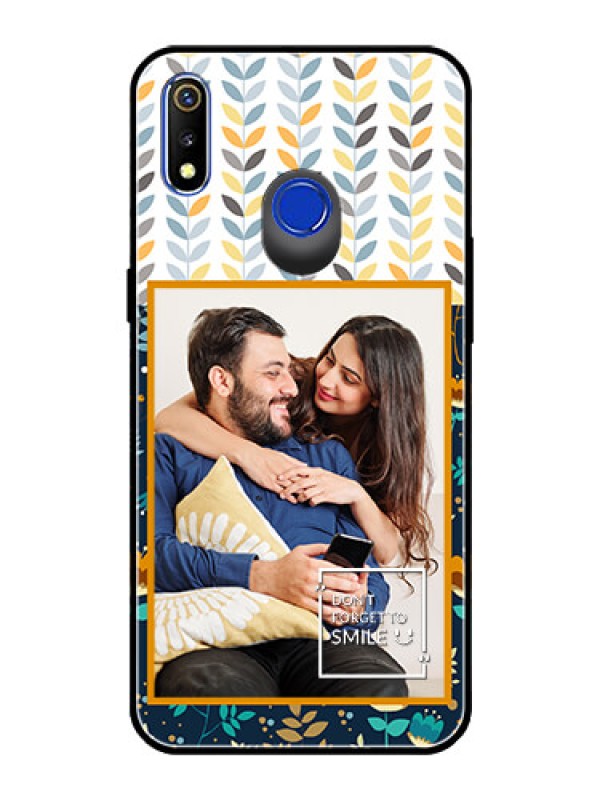 Custom Realme 3 Custom Glass Mobile Case  - Pattern Design