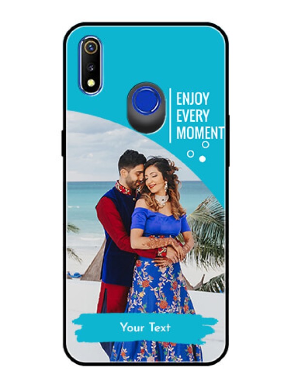 Custom Realme 3 Custom Glass Mobile Case  - Happy Moment Design