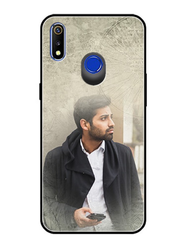 Custom Realme 3 Custom Glass Phone Case  - with vintage design