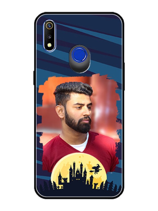 Custom Realme 3 Photo Printing on Glass Case  - Halloween Witch Design 