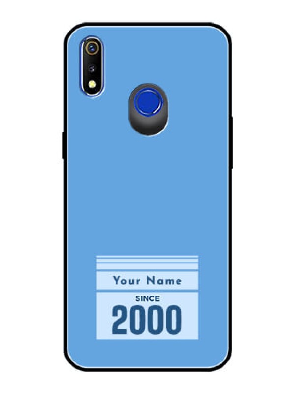 Custom Realme 3 Custom Glass Mobile Case - Custom Year of birth Design