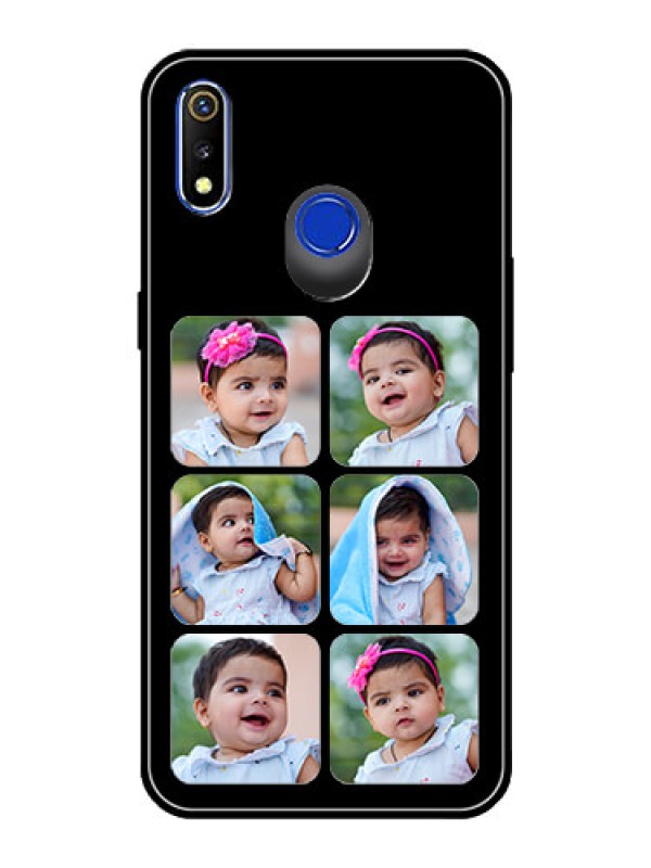 Custom Realme 3i Photo Printing on Glass Case  - Multiple Pictures Design