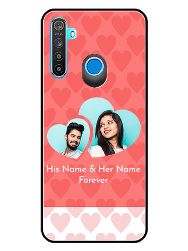Custom Realme 5i Personalized Glass Phone Case  - Couple Pic Upload Design