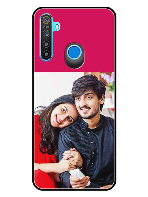 Custom Realme 5i Custom Glass Mobile Case  - Anniversary Cover Design
