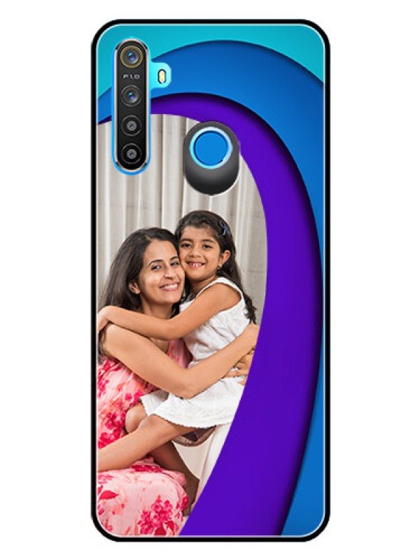 Custom Realme 5i Photo Printing on Glass Case  - Simple Pattern Design