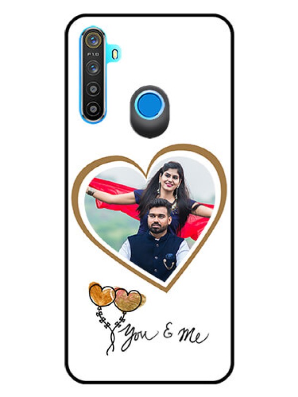 Custom Realme 5i Custom Glass Mobile Case  - You & Me Design