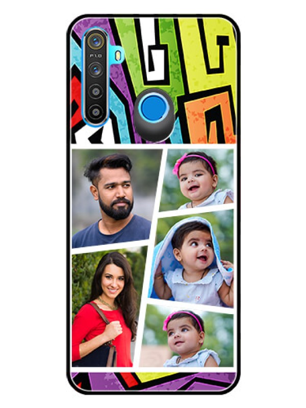 Custom Realme 5i Custom Glass Phone Case  - Graffiti pattern Design