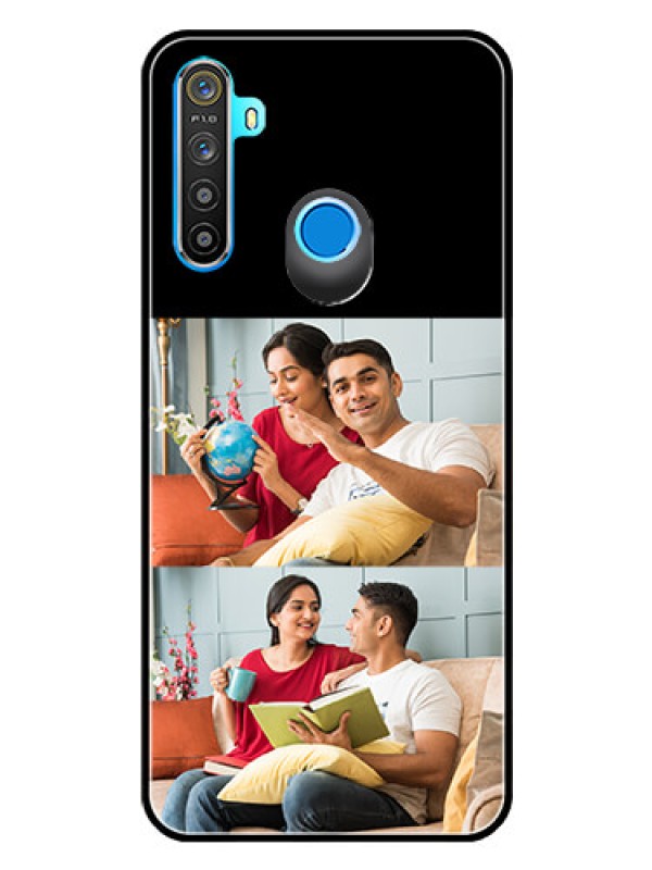 Custom Realme 5i 2 Images on Glass Phone Cover