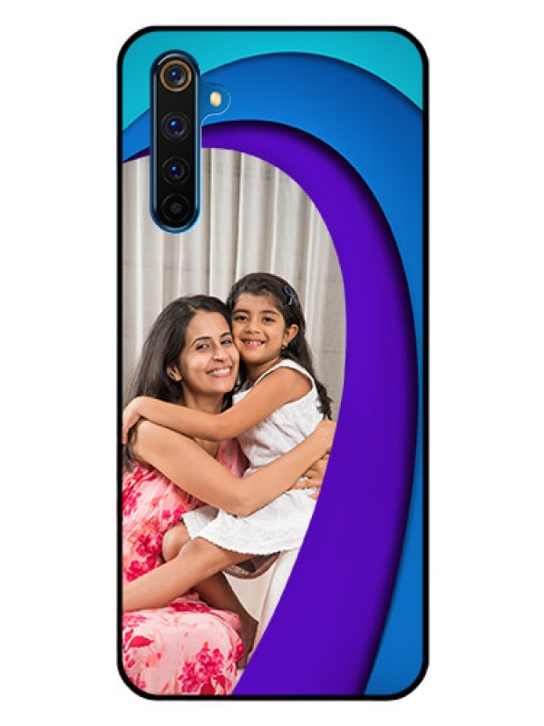 Custom Realme 6 Pro Photo Printing on Glass Case  - Simple Pattern Design
