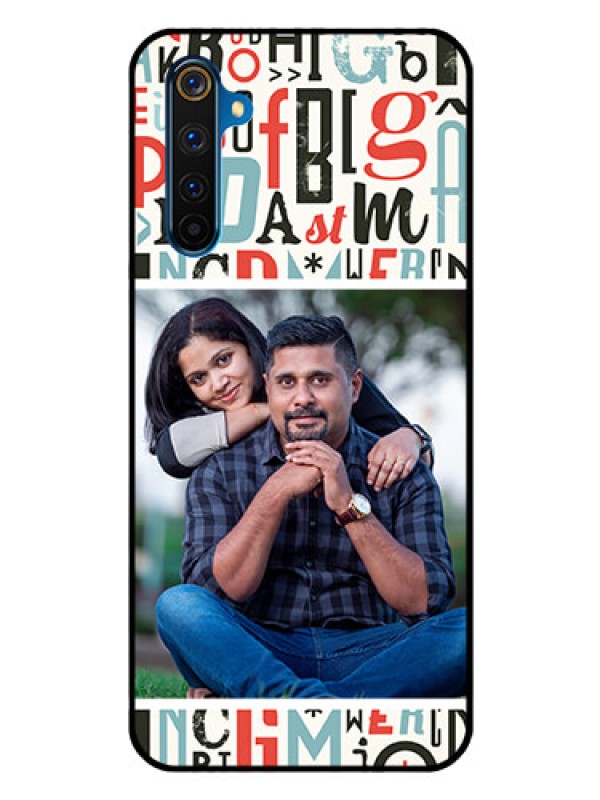 Custom Realme 6 Pro Personalized Glass Phone Case  - Alphabet Design