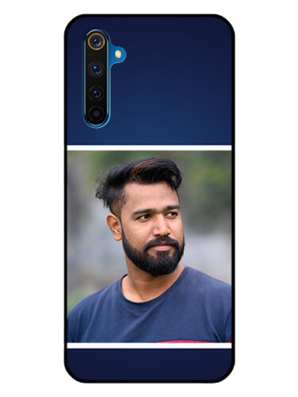 Custom Realme 6 Pro Personalized Glass Phone Case  - Simple Royal Blue Design