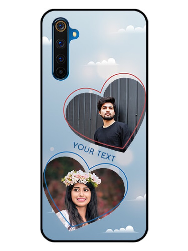 Custom Realme 6 Pro Custom Glass Mobile Case  - Blue Color Couple Design 