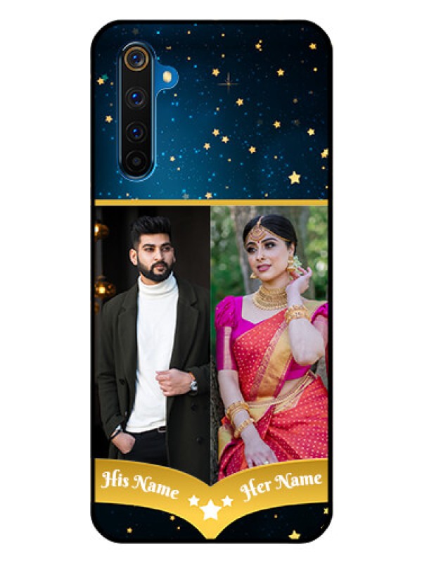Custom Realme 6 Pro Custom Glass Phone Case  - Galaxy Stars Backdrop Design