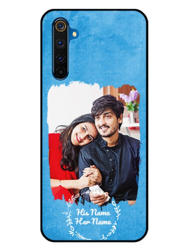 Custom Realme 6 Pro Custom Glass Phone Case - Blue Color Vintage Design