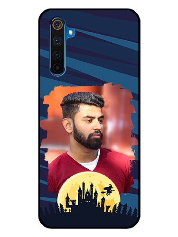 Custom Realme 6 Pro Photo Printing on Glass Case  - Halloween Witch Design 