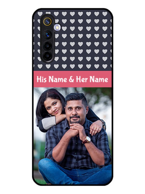 Custom Realme 6 Custom Glass Mobile Case  - Love Symbols Design
