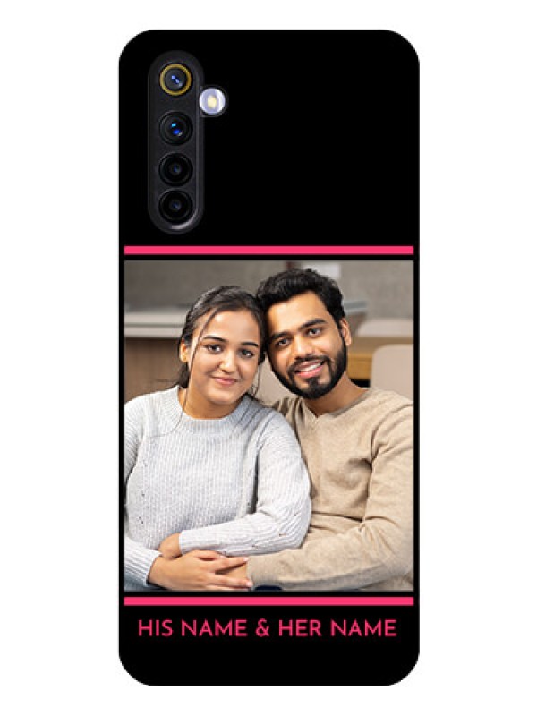 Custom Realme 6 Custom Glass Mobile Case  - with Add Text Design