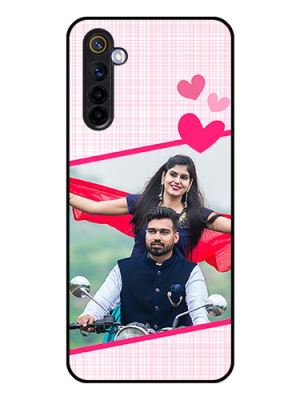 Custom Realme 6 Custom Glass Phone Case  - Love Shape Heart Design