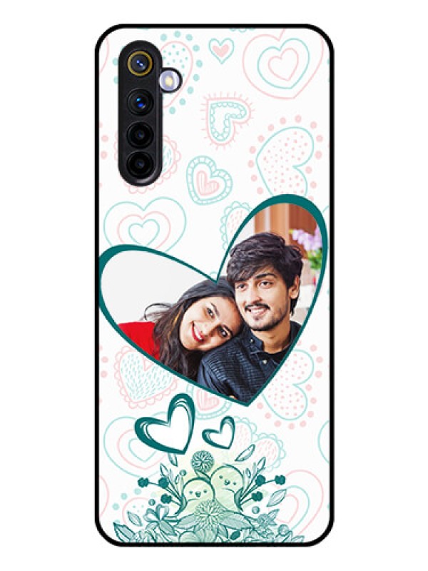 Custom Realme 6 Photo Printing on Glass Case  - Premium Couple Design