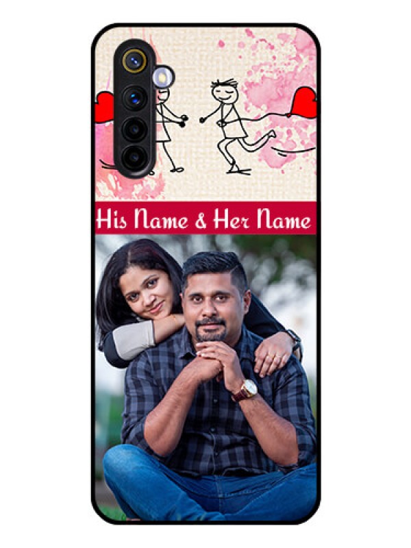 Custom Realme 6 Photo Printing on Glass Case  - You and Me Case Design