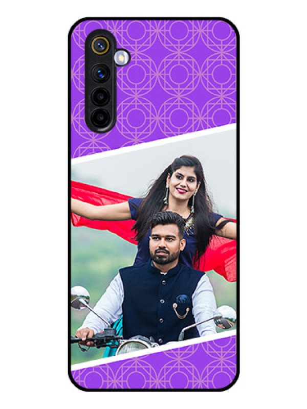 Custom Realme 6 Custom Glass Phone Case  - Violet Pattern Design