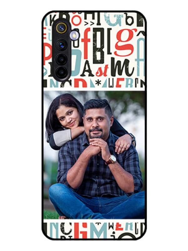 Custom Realme 6 Personalized Glass Phone Case  - Alphabet Design