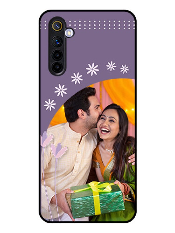 Custom Realme 6 Custom Glass Mobile Case  - Lavender flowers design 