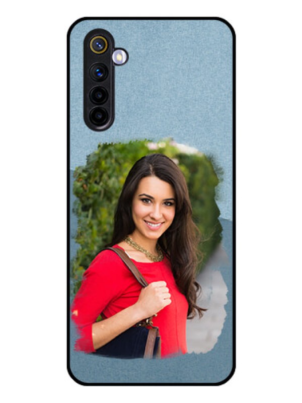 Custom Realme 6 Custom Glass Mobile Case  - Grunge Line Art Design