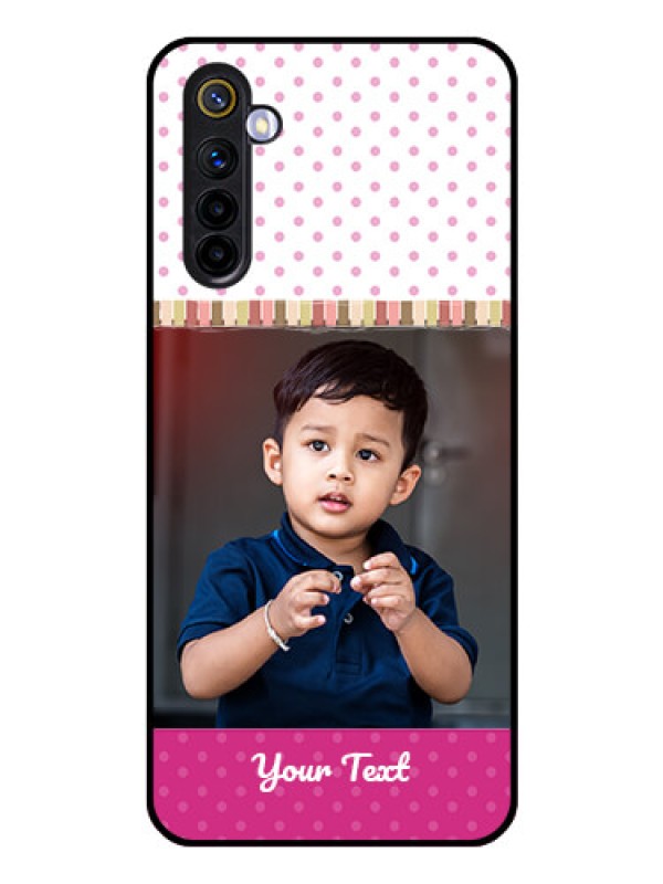 Custom Realme 6i Photo Printing on Glass Case  - Cute Girls Cover Design