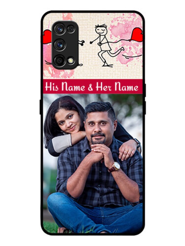 Custom Realme 7 Pro Photo Printing on Glass Case  - You and Me Case Design