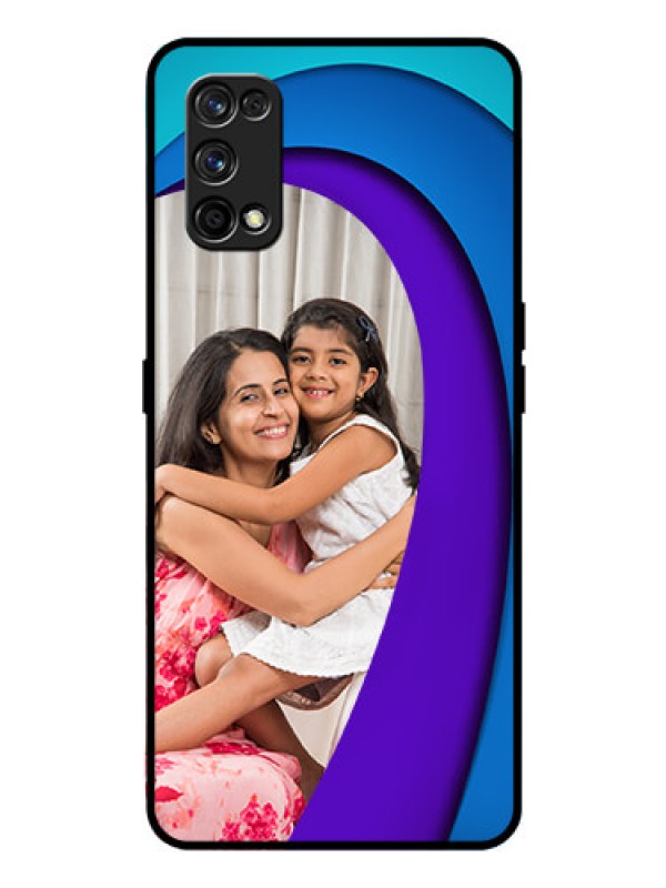 Custom Realme 7 Pro Photo Printing on Glass Case  - Simple Pattern Design