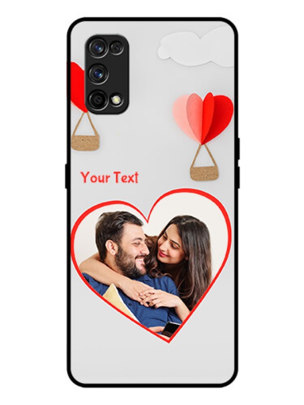 Custom Realme 7 Pro Custom Glass Mobile Case  - Parachute Love Design