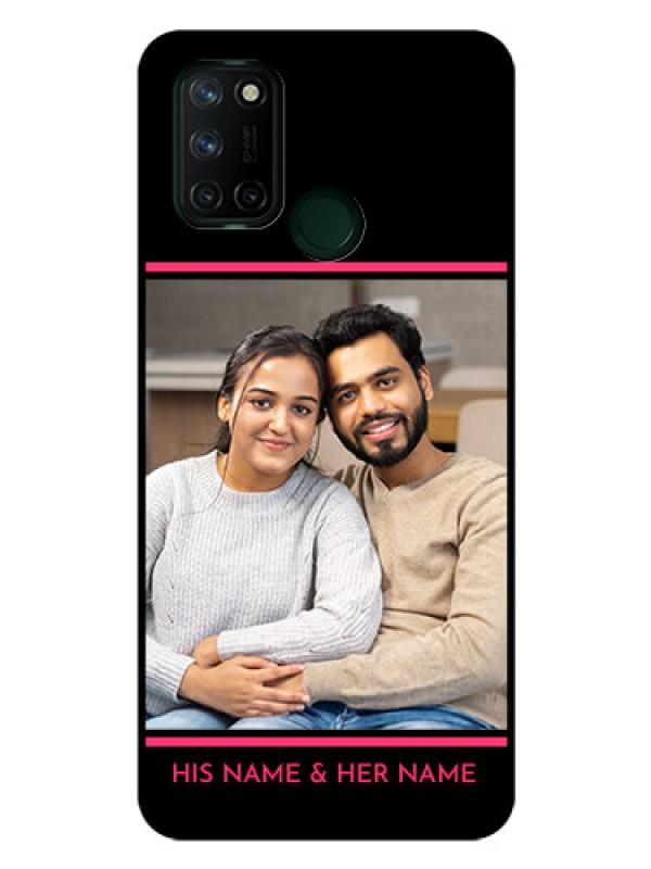 Custom Realme 7I Custom Glass Mobile Case  - with Add Text Design