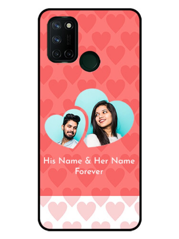 Custom Realme 7I Personalized Glass Phone Case  - Couple Pic Upload Design