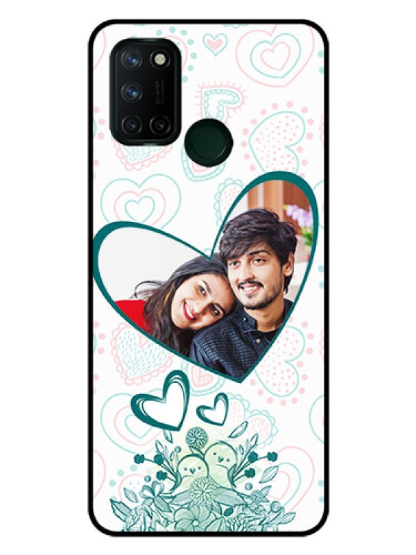 Custom Realme 7I Photo Printing on Glass Case  - Premium Couple Design