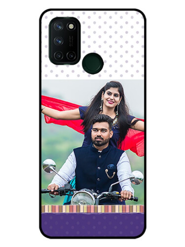 Custom Realme 7I Photo Printing on Glass Case  - Cute Family Design